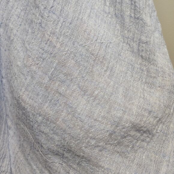 J. Jill Pure Jill Linen Top Women Size M Blue Sleeveless Sheer Breathable Casual - Picture 5 of 8
